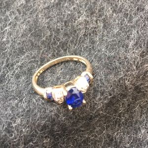 Gold and sapphire ring